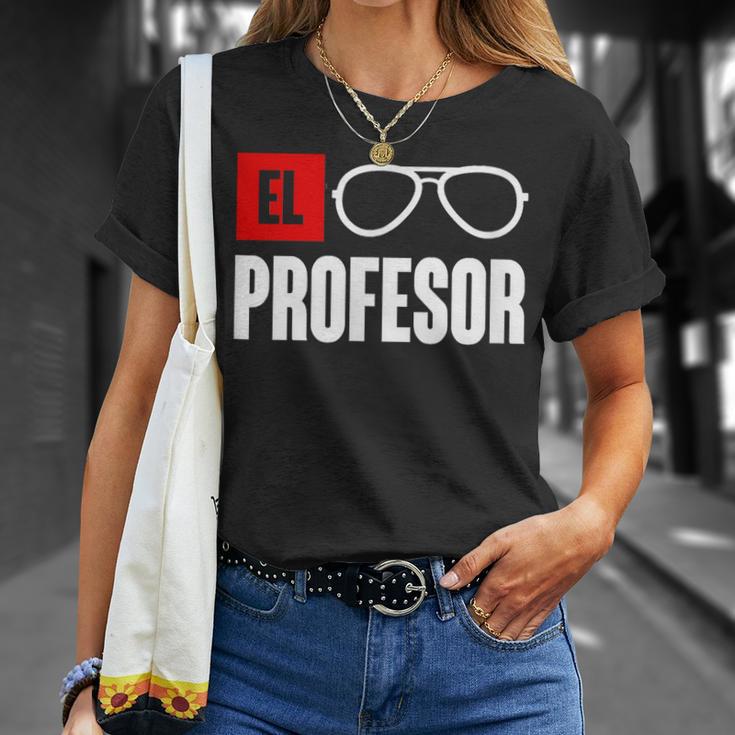 El Professor Money Costume Work Glasses Teacher's T-Shirt Geschenke für Sie