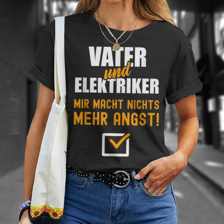 Electrician Father Dad Birth T-Shirt Geschenke für Sie