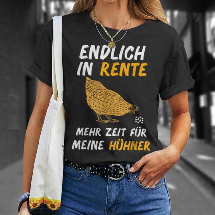 Endlich In Rente Mehr Zeit Für Meine Hühner Chicken Ruhestand T-Shirt Geschenke für Sie