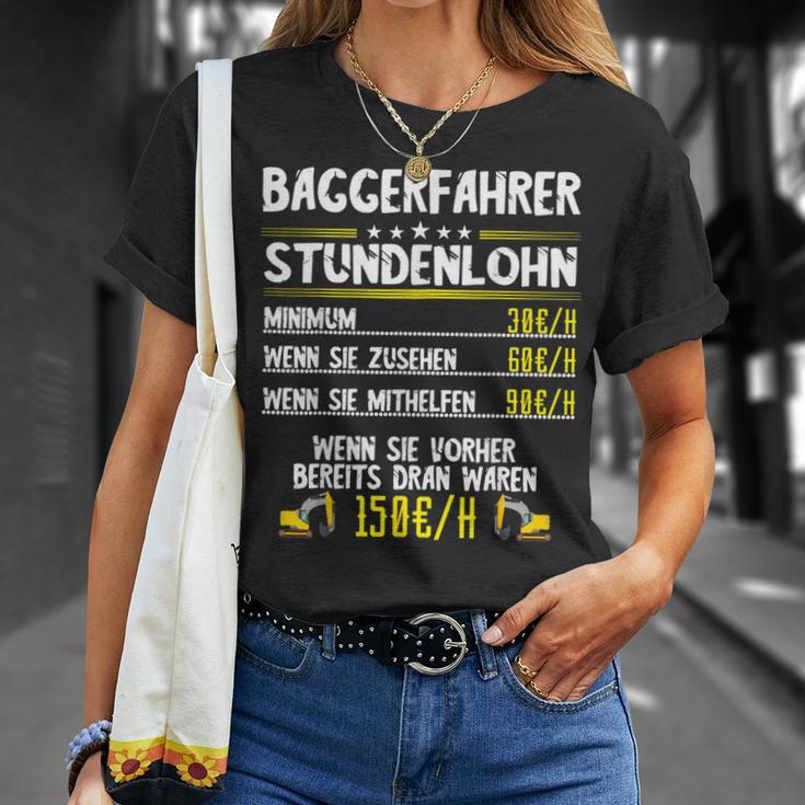 Excavator Driver Hourly Wage Digger Guide Machine Guide Work T-Shirt Geschenke für Sie