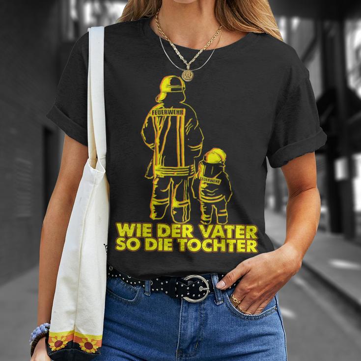 Firefighter Boys' Like Der Fater So Die Dochter T-Shirt Geschenke für Sie