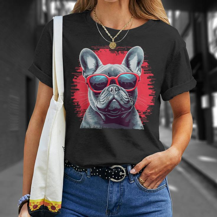 French Bulldog With Sunglasses T-Shirt Geschenke für Sie