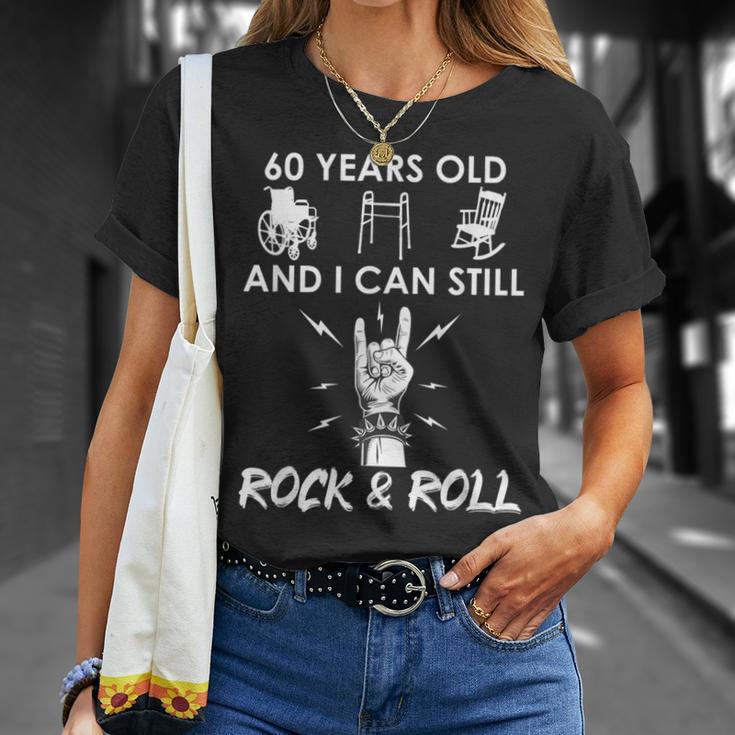 60Th Birthday Rock And Roll 60Th Birthday Gag T-Shirt Geschenke für Sie