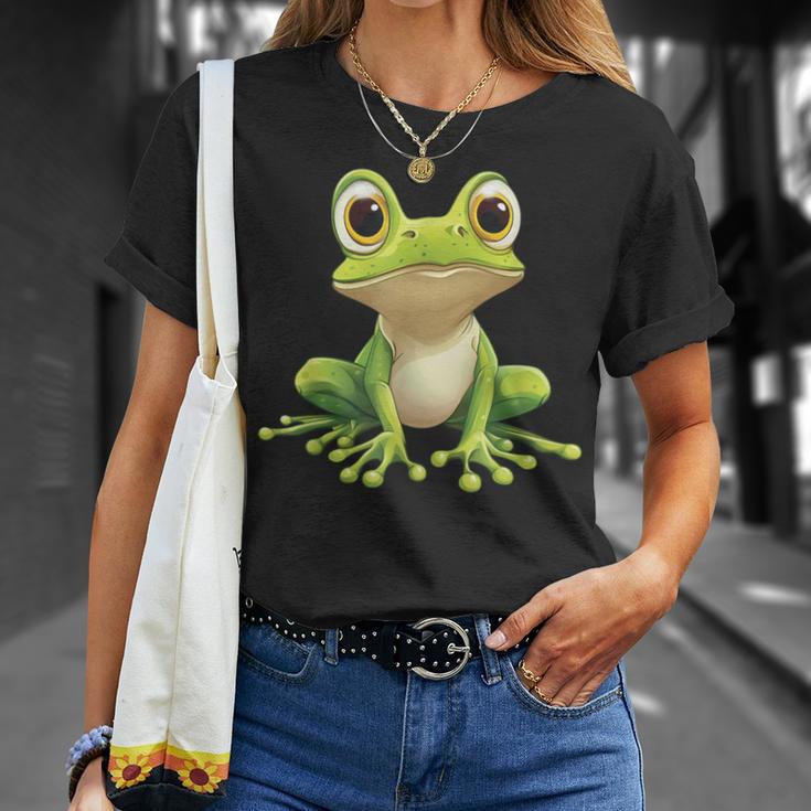 Frog With Big Eyes Frog Motif T-Shirt Geschenke für Sie