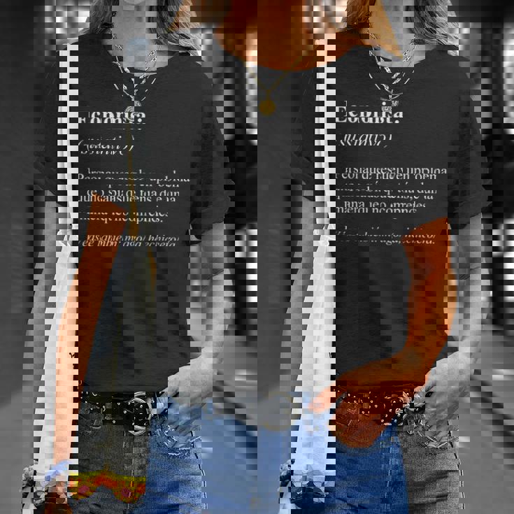 Job Definition Spanish Economista Camiseta unisex Regalos para ella