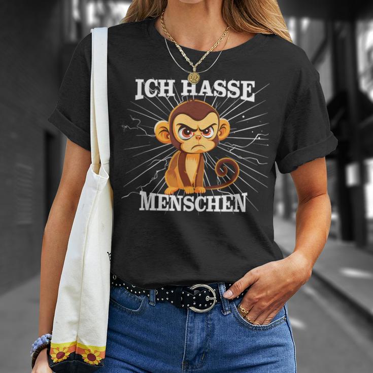 Monkey Meme Based I Hate People Saying T-Shirt Geschenke für Sie