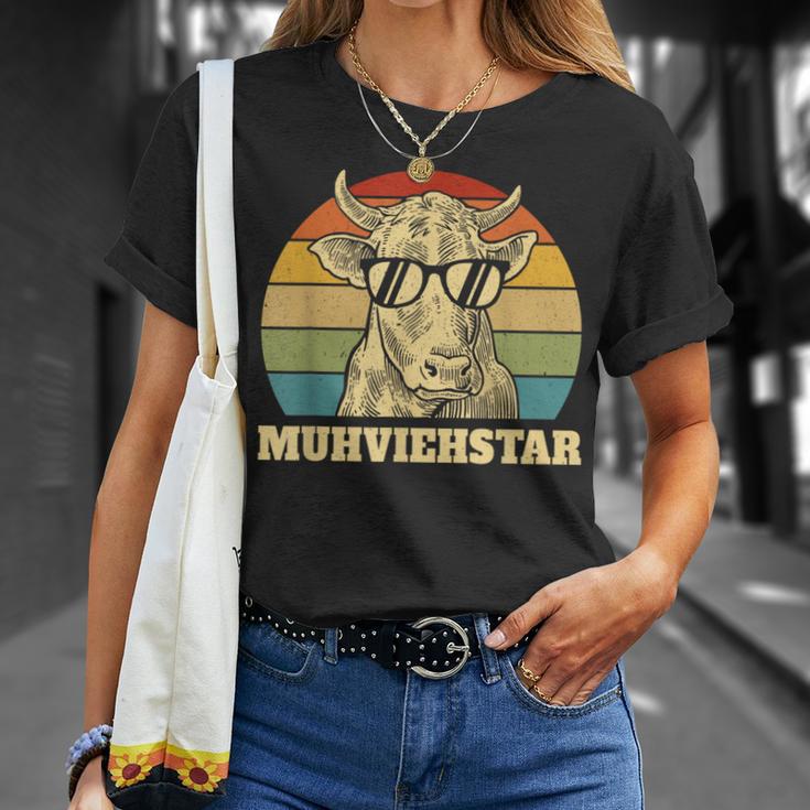 Muhviehstar Moviestar Cow Cow Cow Cattle Farmer T-Shirt Geschenke für Sie