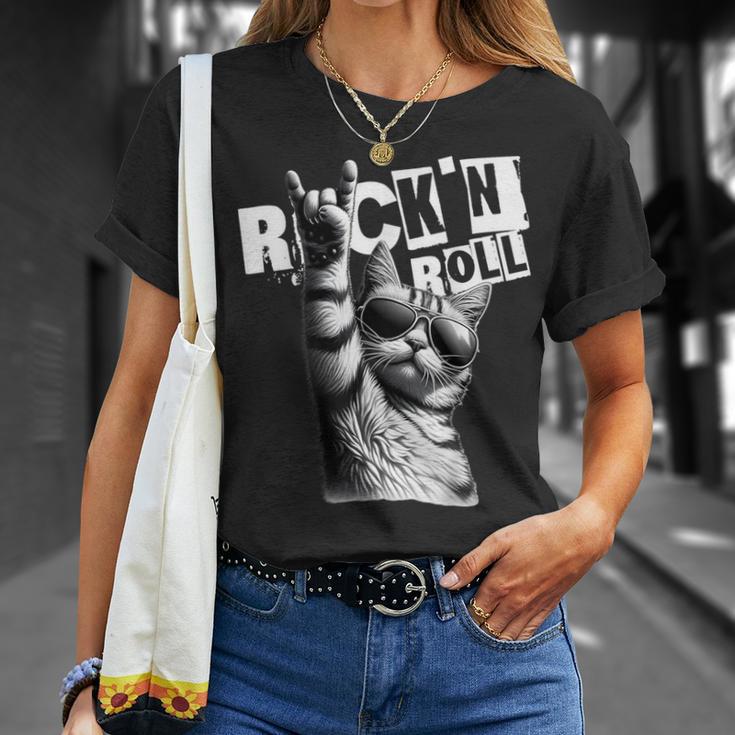 Music Festival Rock Cat Rock N Roll T-Shirt Geschenke für Sie