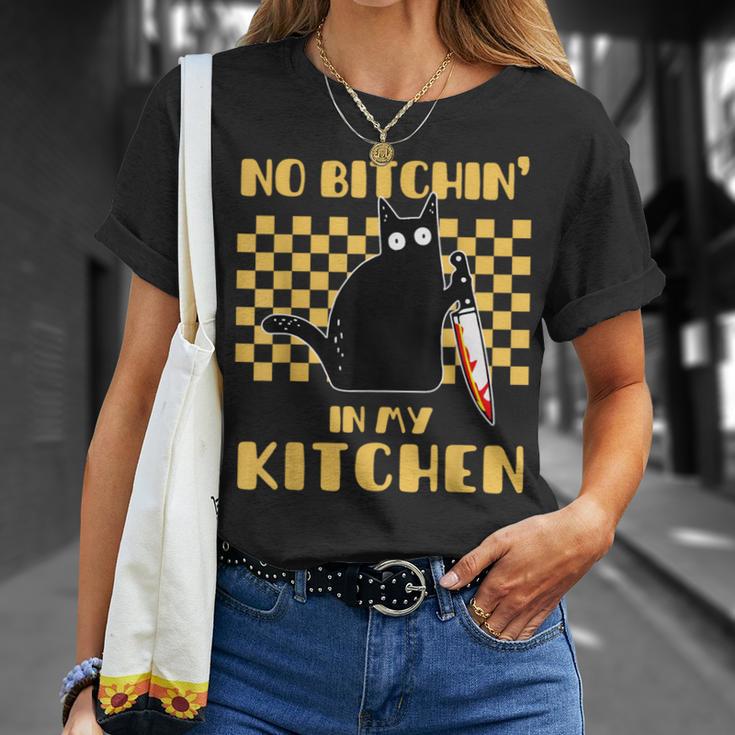 No In In My Kitchen Cooking Cat Sarcastic Cooking T-Shirt Geschenke für Sie