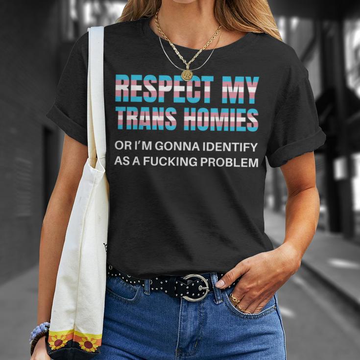 Respect My Trans Homies Gay Pride Month Lgbtq Equality T-Shirt Geschenke für Sie