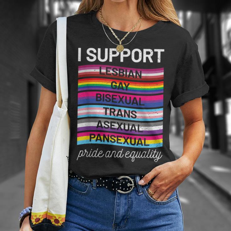 Gay Pride Lgbt Support Trans Pan Lesbian Bi Equality T-Shirt Geschenke für Sie