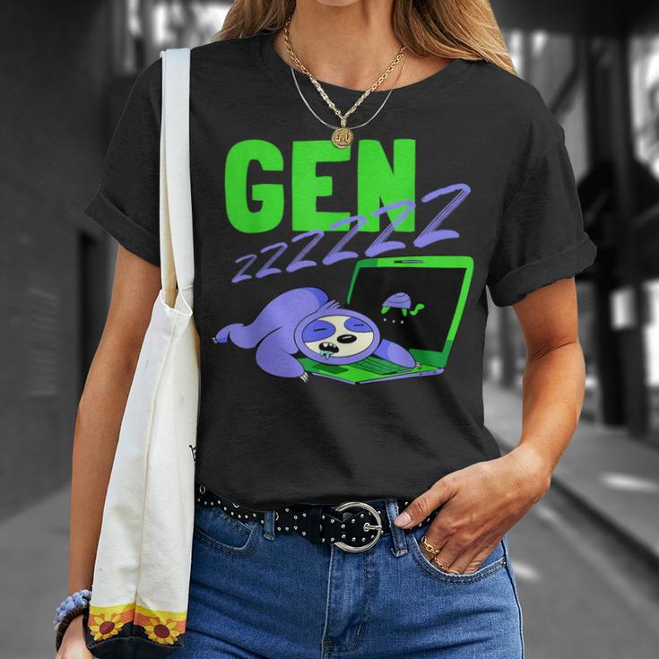 Gen Z Slogan Sleeping Fault Gen Zzz Generation Z T-Shirt Geschenke für Sie