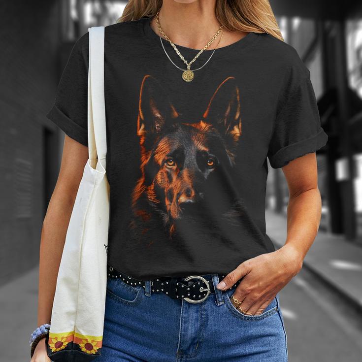 German Shepherd Graphic Pet Illustration Dog German Shepherd T-Shirt Geschenke für Sie