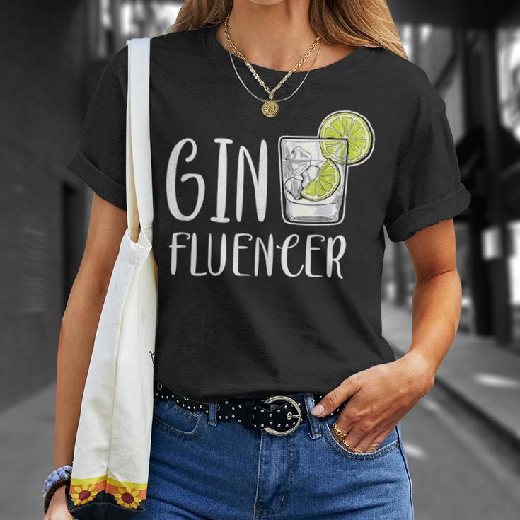 Ginfluencer Cocktail Gin Tonic Juniper Schnapps Alcohol T-Shirt Geschenke für Sie