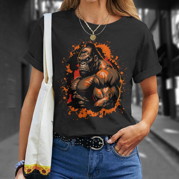 Gorilla Muscle Workout Animal Beast Bodybuilding Gym T-Shirt Geschenke für Sie