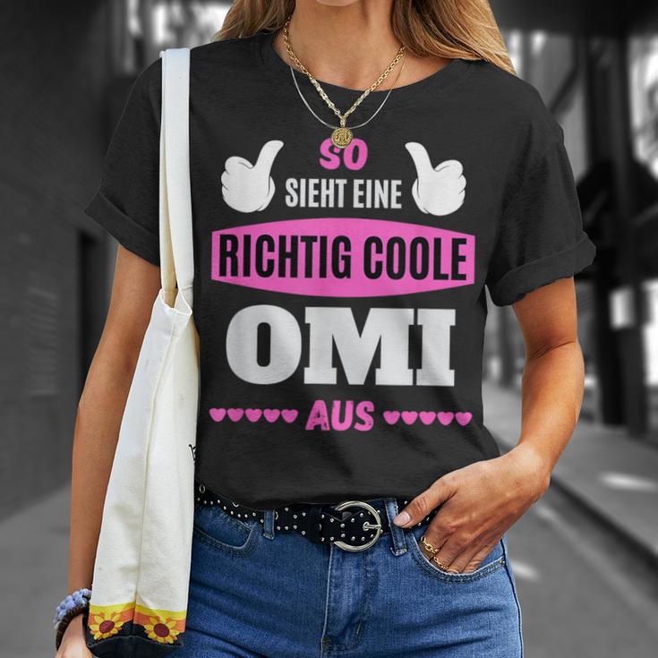 Grandkel Children's Grandma So Sieht Eine Richtig Cool Oma S T-Shirt Geschenke für Sie