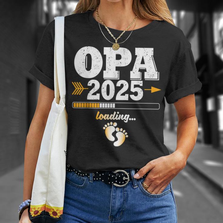 Grandpa 2025 Loading Expectant Grandpa T-Shirt Geschenke für Sie