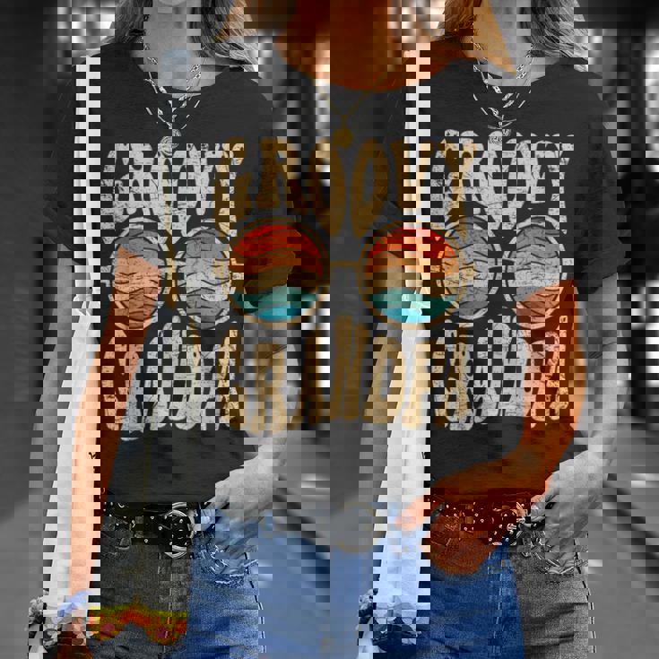 Groovy Grandpa Aesthetic Nostalgia 70'S Retro Grandpa Camiseta unisex Regalos para ella