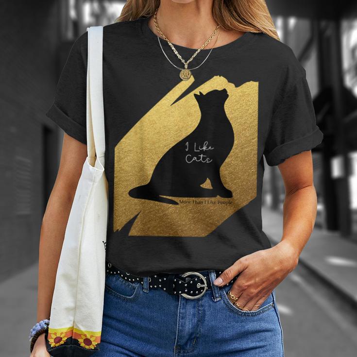 Me Gustan Más Los Gatos Que Las Personas Camiseta unisex Regalos para ella