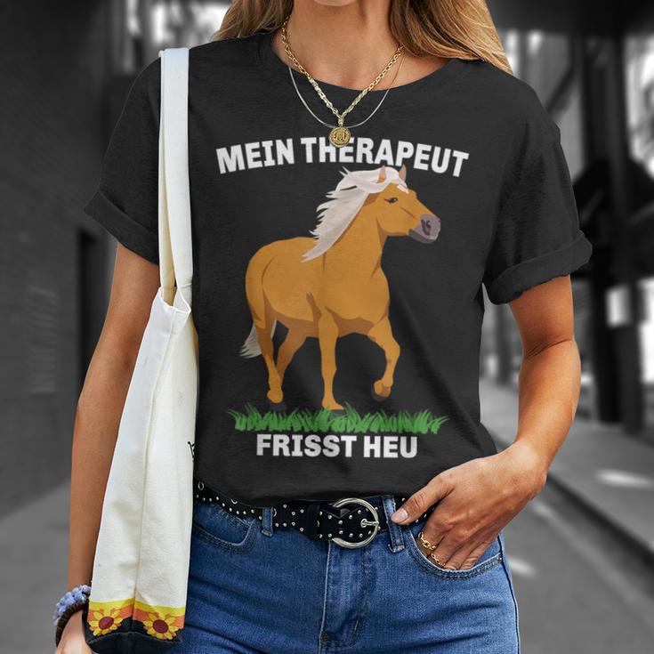 Haflinger Horse Mein Therapeut Feats Hay T-Shirt Geschenke für Sie