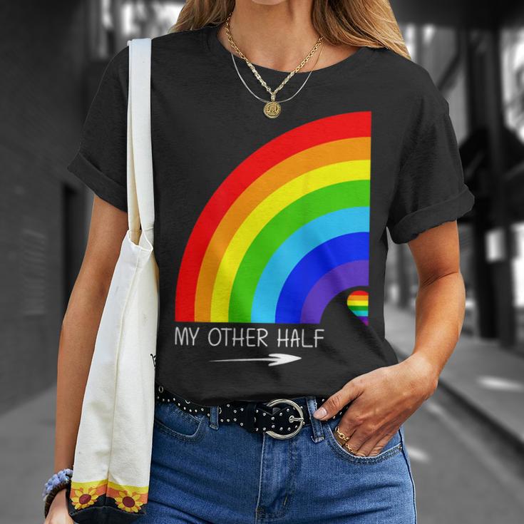 My Other Half Gay Couple Rainbow Pride Cool Lgbt T-Shirt Geschenke für Sie