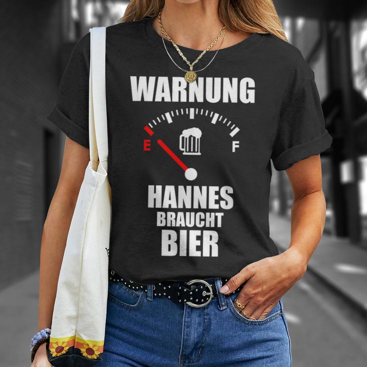 Hannes Nameorname Spruch Bier Biertrinker T-Shirt Geschenke für Sie