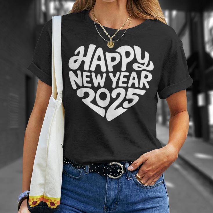 Happy New Year 2025 Heart Happy New Year New Year T-Shirt Geschenke für Sie