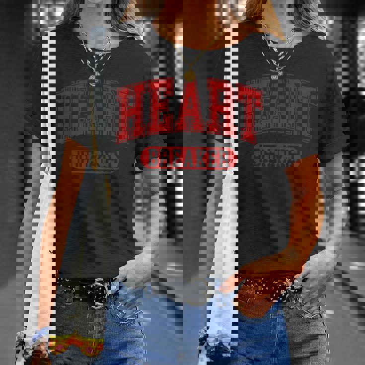 Heart Breaker Happy Valentine's Day Retro Women T-Shirt Gifts for Her