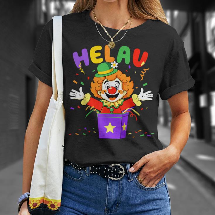 Helau Clown In Box Costume For Carnival Fancy Dress T-Shirt Geschenke für Sie