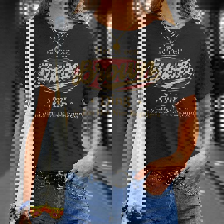 Het Is Een Brown Ding Je Zou Het Niet Begrijpen T-Shirt Geschenke für Sie