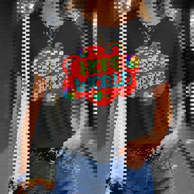 Hope World Colorful T-Shirt Gifts for Her Hope World Colorful T-Shirt Gifts for Her