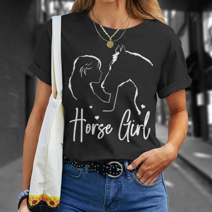 Horse & Rider Horse Girl Riding Girls Women's S T-Shirt Geschenke für Sie