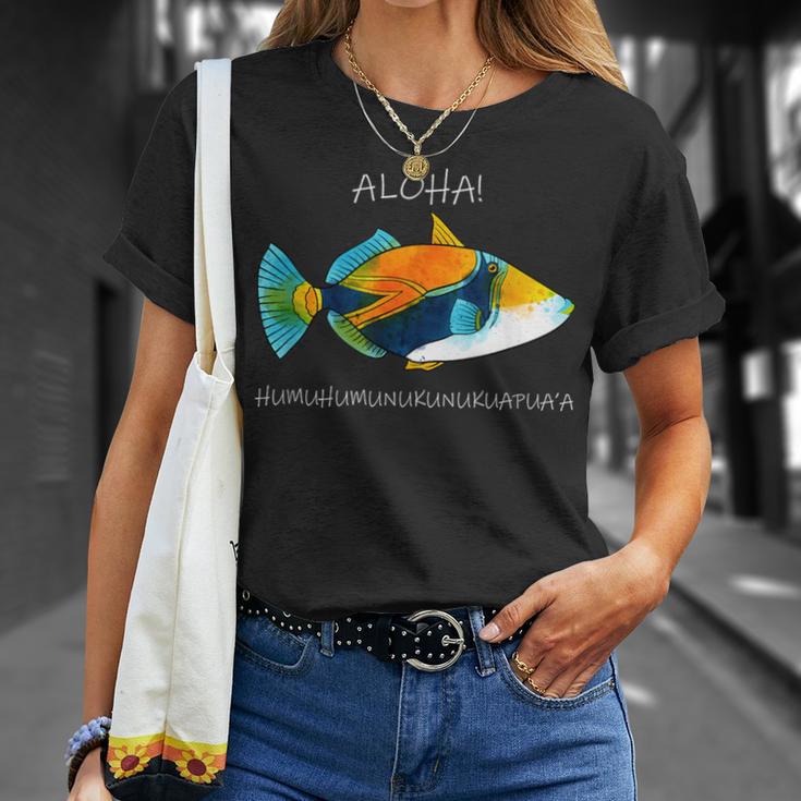 Humuhumunukuapua'a Olelo Hawaiian Reef Triggerfish T-Shirt Geschenke für Sie