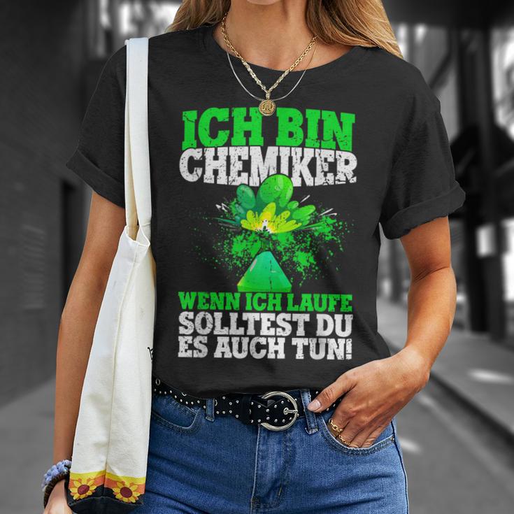 Ich Bin Chemiker Wenn Ich Laufe Solltest Du Es Auch Tun S T-Shirt Geschenke für Sie