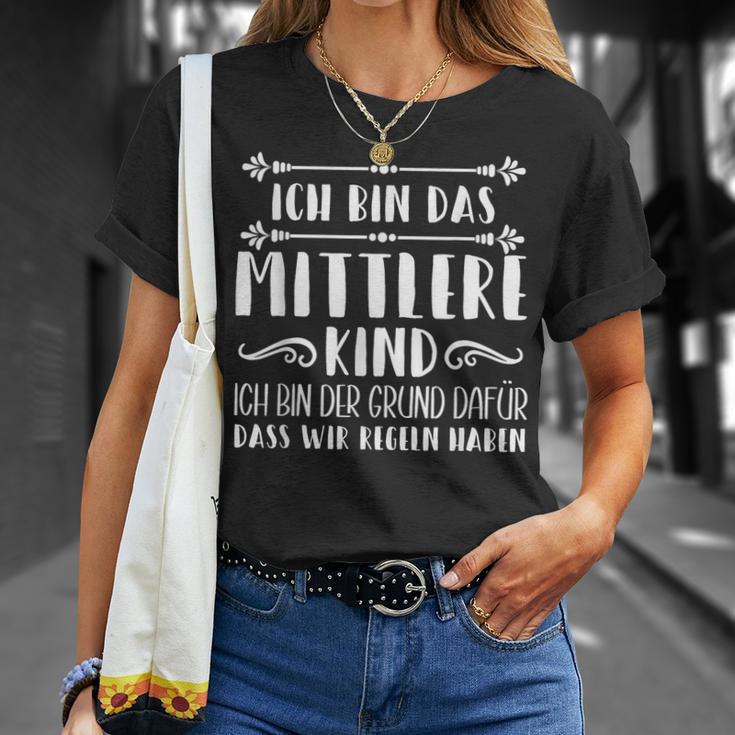 Ich Bin Das Mittelkind Ich Bin Der Grund Für Die Rueln I T-Shirt Geschenke für Sie