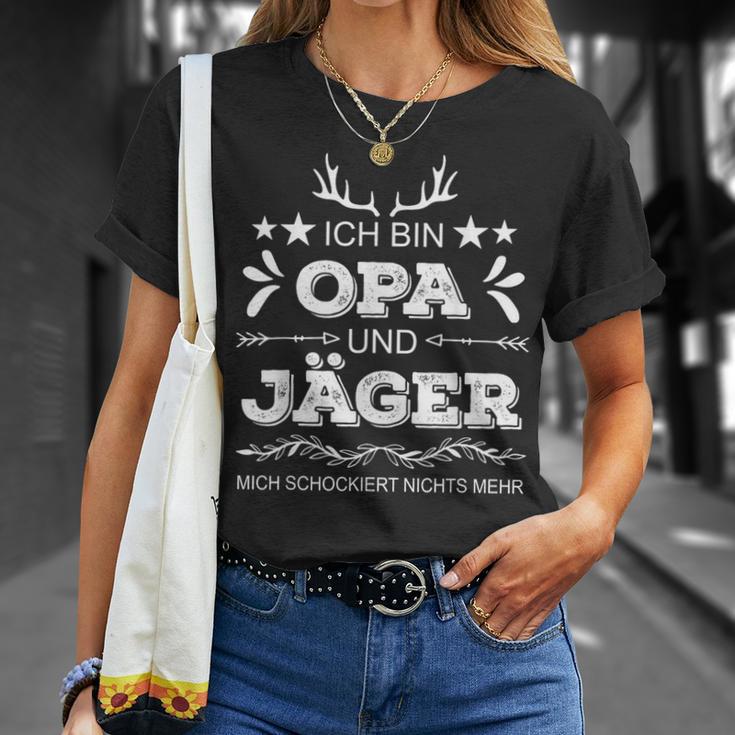 Ich Bin Opa Und Jäger Mich Hockiert Nichts Mehr Hagd I' T-Shirt Geschenke für Sie