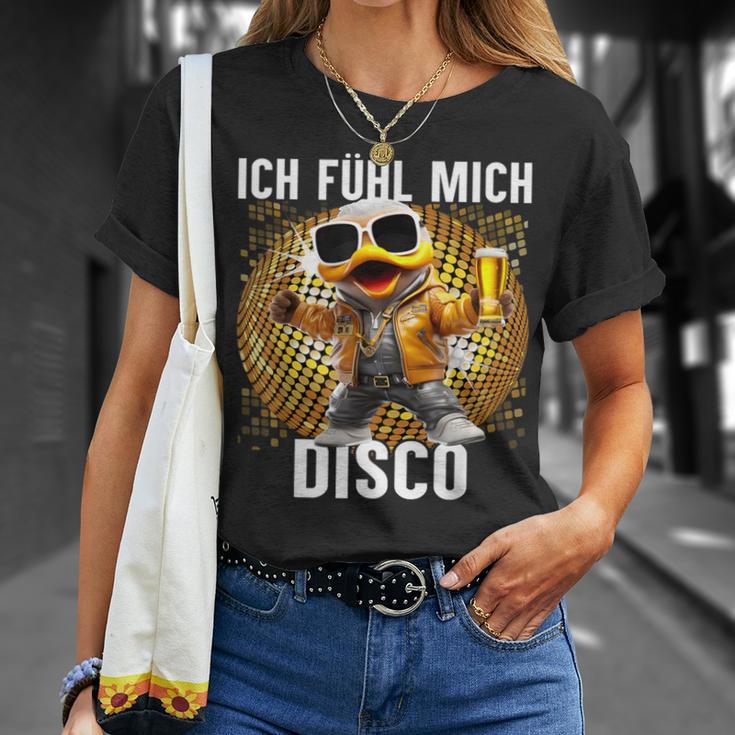 Ich Fühle Mich Disco Disco Duck Apres-Ski Party T-Shirt Geschenke für Sie