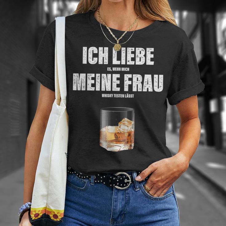 Ich Liebe Meine Wrau I Love My Woman Whisky Alcoholalent T-Shirt Geschenke für Sie