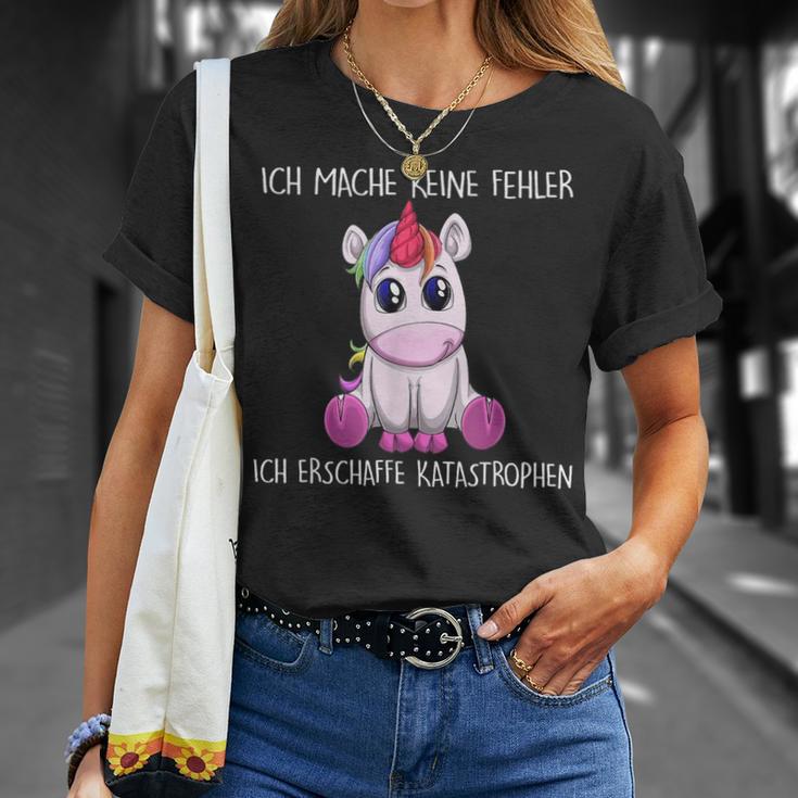 Ich Mache Keine Fehler Ich Erschaffe Katastrophen Einhorn T-Shirt Geschenke für Sie