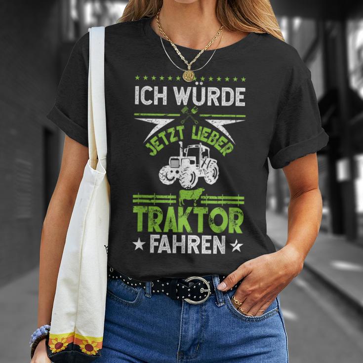 'Ich Würde Jetzt Lieber Tractor Driving' T-Shirt Geschenke für Sie