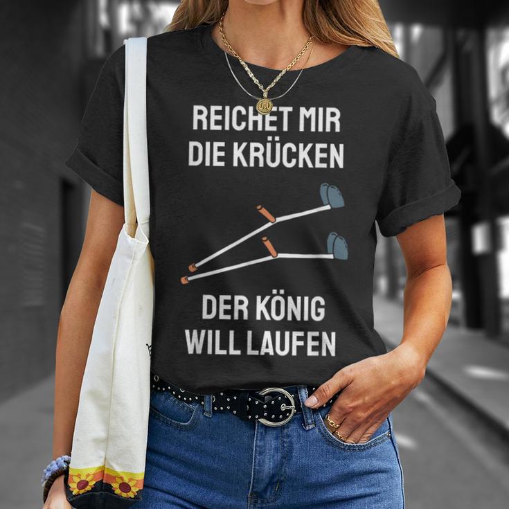 Injury Crutches Saying Gute Bessung S T-Shirt Geschenke für Sie