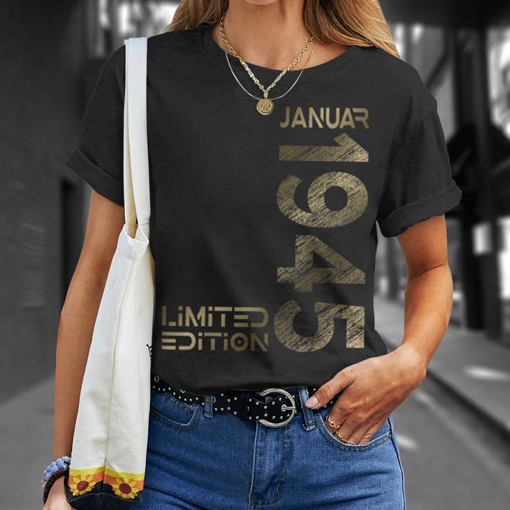 January 1945 Man Woman 80Th Birthday Limited Edition T-Shirt Geschenke für Sie