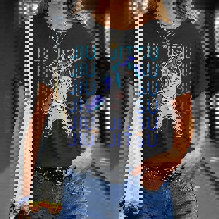 Jiu Jitsu Dabbing Unicornio Para Niñas Bjj Camiseta unisex Regalos para ella