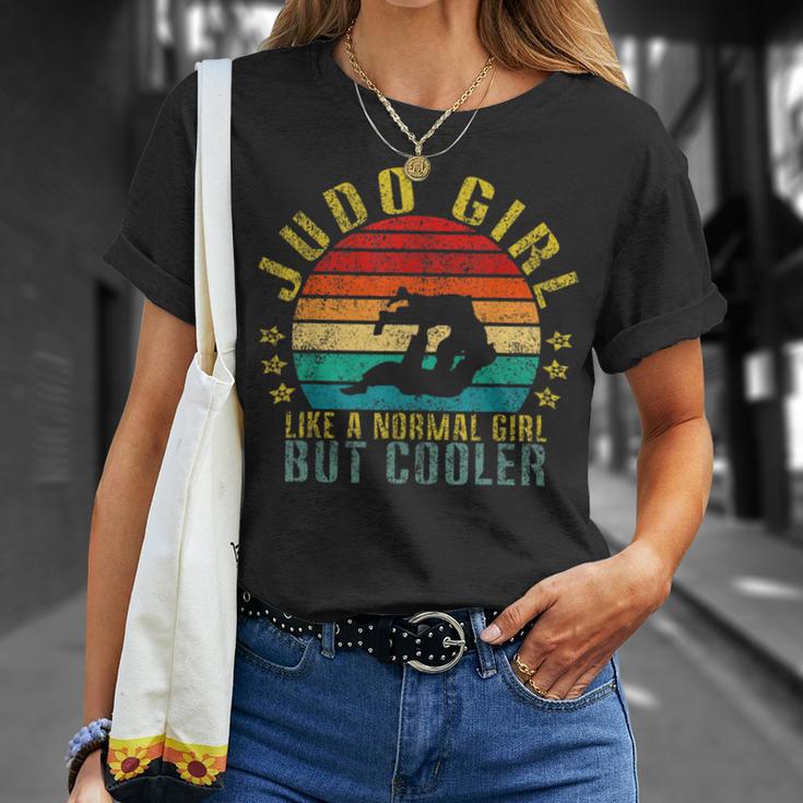 Judo Girl Like A Normal Girl But Cool Retro T-Shirt Geschenke für Sie