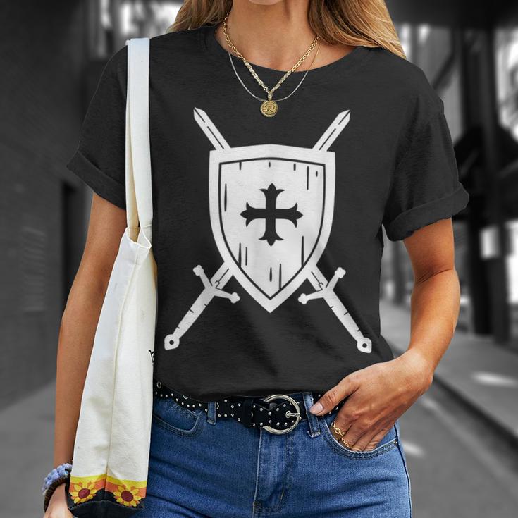 Knight Costume Knight Costume Shield Sword T-Shirt Geschenke für Sie