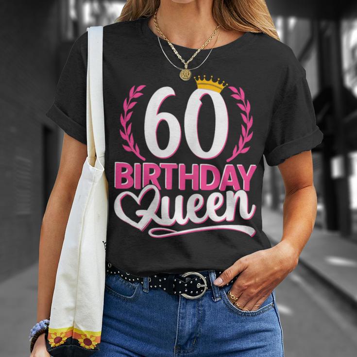 Ladies 60Th Birthday Woman 60S Birthday Birthday Queen 60 T-Shirt Geschenke für Sie