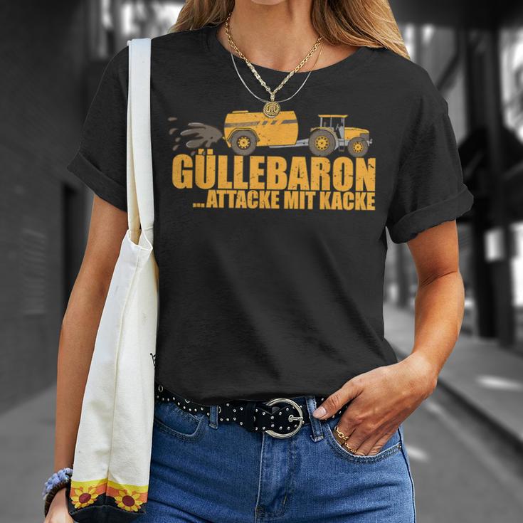 Landillage Güllebaron Attack With Poo Farmer T-Shirt Geschenke für Sie