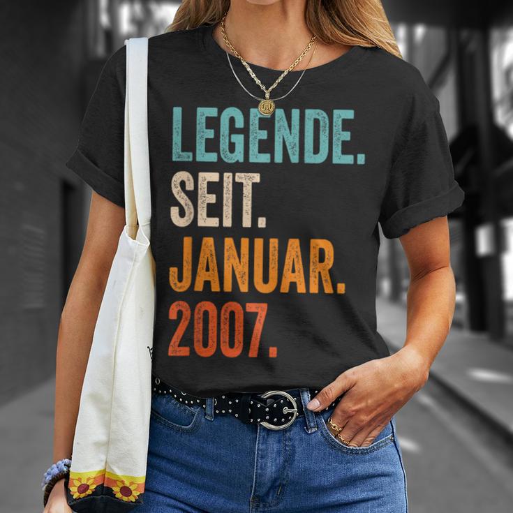 Legend Since January 2007 17 Years T-Shirt Geschenke für Sie