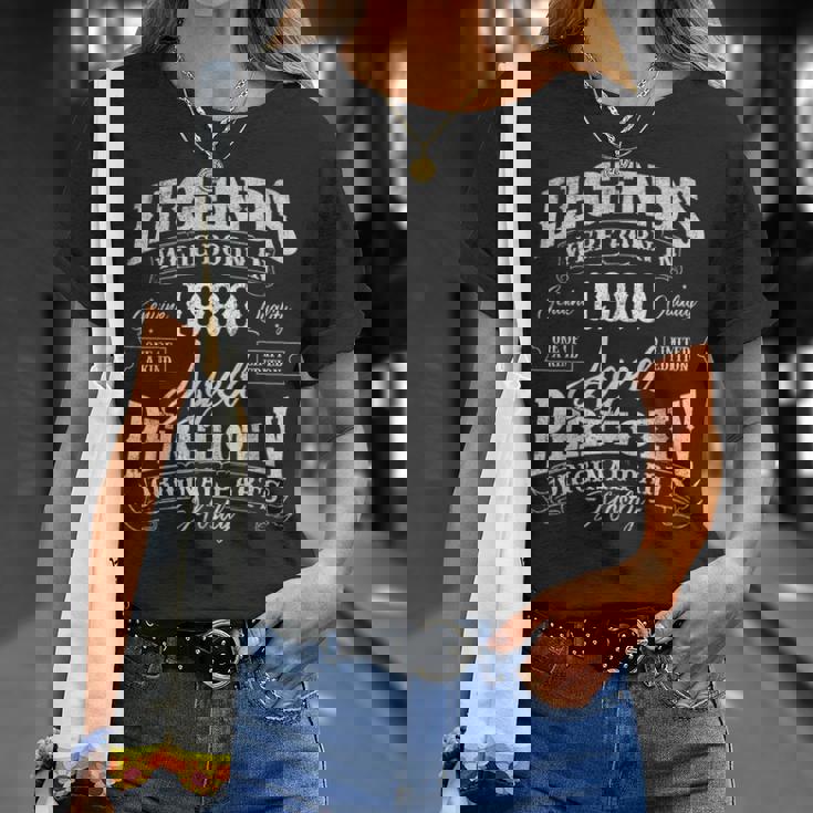 Legends Were Born In 1980 Year Of Birth Birthday T-Shirt Gifts for Her