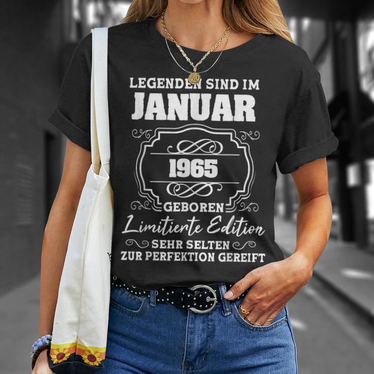 Legends Was Born In January 1965 60Th Birthday Man T-Shirt Geschenke für Sie